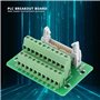 Connecteur de Bornier IDC20P, Keenso Connecteur de Bloc de Jonction Mâle 20Pin Support d'Interface d'Automate avec sur Rail DIN