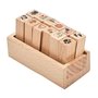 Tiardey 12 Pcs Mini Tampons en Caoutchouc en Bois Mignon DIY Diary Scrapbook Stamps Set avec Bo?Te en Bois - Amour + Mariage