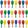 GuassLee 24pcs Neon Maracas Shakers Mini 6 Couleurs bruiteurs pour Le Mexicain Cinco de Mayo Fiesta décoration de la pièce ou de
