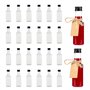 MytaYt Lot de 24 Mini Bouteilles Plastiques 50ml Réutilisables avec 2 Entonnoirs et 24 Étiquettes pour Mariages et Fêtes