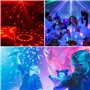 Lumières disco U 'King, télécommande DJ Party Lights 3 W 7 couleurs lumière stroboscopique activée par le son lumières de fête p