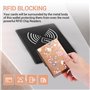 BONSYL® Portefeuille Porte-Cartes en Métal RFID Pro Max Amélioré pour Hommes et Femmes | 10 Emplacements | Blocage RFID | Design