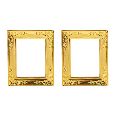 POFET 2 pcs 1/12 Échelle Cadre Photo Rahmen Dollhouse Miniature Chambres Décoration Murale Accessoires