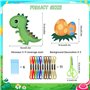 Kit Couture Enfant, 14 Pièces Kit de Bricolage en Feutre de Dinosaure, Kit de Loisirs Créatifs, Materiel Bricolage Activites Man