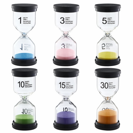 Minuteur sablier 6 Couleurs