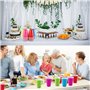 Vexillic Gobelet Plastique Reutilisable, 70 Pièces Gobelets Pong Anniversaire 400 ML pour Adultes pour pour Boissons Chaude Froi