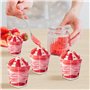 50 Pièces Gobelets à Dessert 150ml Verrine Dessert Transparent Coupes Carrés Réutilisables pour Tiram