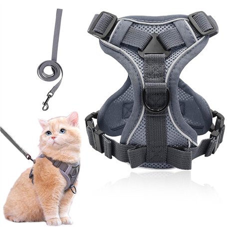 YUBBYSTU Ensemble harnais et laisse pour chat pour la promenade