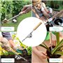 Elsrantor Desherbeur Manuel, Weed Puller avec Poignée Bois, Outils de Désherbage Manuel, Outil pour Desherber, Désherbeurs Manue