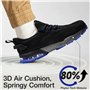 SPIEZ Chaussures de Sécurité Hommes Femmes, Coussin d'air Embout Composite Toe Chaussures de Travail, Légère Antidérapantes Resp