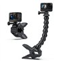 Sametop Fixation Pince Jaws Clamp Flexible Bras de Serrage Support Mâchoires Col de Cygne Compatible avec GoPro Hero 13 12 11 10
