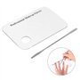 Palette de maquillage Spatule Clear Acrylic Makeup Nail Art Cosmetic Mixing Palette & Stainless Spatula Tool Set, for Makeup/Nai