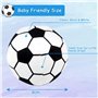 Ballery Jouets D'éveil Bebe 0 3 6 12 Mois, Football Noirs et blancs Jouet de Peluche Hochets Haltère Cadeau pour Bebe Garçon Fil