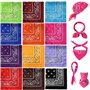 Spydge 12 pièces Bandana 54 * 54cm Foulard Carré Multifonction Foulards Paisley Bandeau pour Hommes et Femmes
