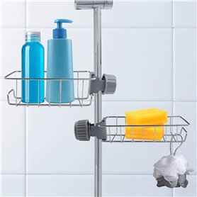 Gvolatee étagère de douche en acier inoxydable 304, porte savon douche sans perçage, support de rangement suspendre, Porte-Épong Gvolatee étagère de douche en acier inoxydable 304