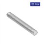sourcing map Tige Filetée M3x20mm 0,5mm pas acier inoxydable 304 tiges filetées entièrement 20pcs