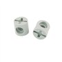 sourcing map 10mm x 10mm 4mm Trou écrou connecteur Marteau Meubles Baril 50pcs gris