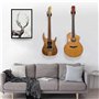 WiNGO Support mural pour guitare, Conception unique Support guitare mural porte crochet pour guitare acoustique électrique, ukul