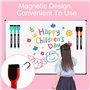 Neoreser 12 Pcs Feutres pour Tableau Blanc, Marqueur Tableau Blanc effacabl à Sec avec Éponge, Feutre Magnetique Faible Odeur po
