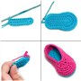 LIHAO Lot Mélangé de 22pcs Crochets Aiguilles à Tricoter Multicolores en Aluminium & Acier dans une pochette violette