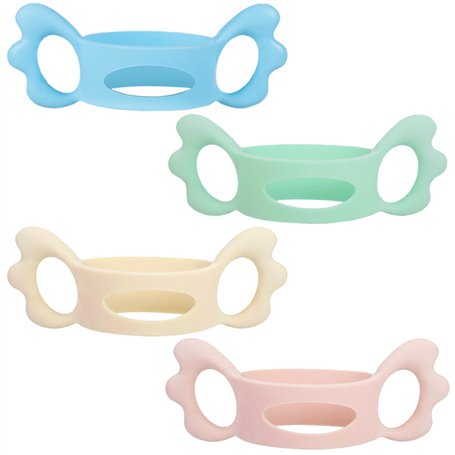 Guyode 4 Stück Porte Biberon Plusieurs Couleurs Support de Biberon Confortable et Durable Porte-bouteille en Silicone Alésage La
