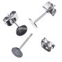 200 Pièces (100 Pairs) Boucles d'Oreilles en Acier Inoxydable Posts Flat Pad avec Boucle d'Oreille Dos Papillon pour Fabrication