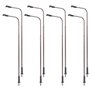 WANGCL Lot de 8 lampadaires LED en métal à tête unique pour modélisme de train