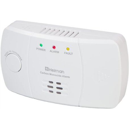 HEIMAN Détecteur de Monoxyde de Carbone Détecteur de CO avec Batterie échangeable et Bouton de Test et Voyant d'état LED