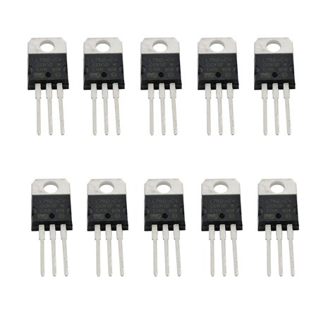 10PCS L7805CV L7805 1.5A 5V Transistor TO-220 de régulateur de tension à trois bornes