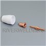 RIVERWELD Kit Consommables Allongés pour Torche Plasma PT-31 JG-40 LG40 Électrode 18205L Buse Allongée 18866L cran Protecteur 18
