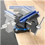 Étau d'établi rotatif à 270° - 110 mm - Haute performance - Avec mâchoires souples multifonctionnelles