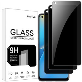Vuciya Lot de 3 Protection Écran Anti-Espion pour Oppo A74 4G / Oppo A94 5G Verre Trempé 9H Dureté Vitre Film Résistant aux Rayu Vuciya Lot de 3 Protection Écran Anti-Espion pour Oppo A74 4G / Oppo A94 5G Verre Trempé 9H Dureté Vitre Film Résistant aux Rayu
