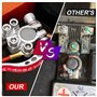 Bolatus Cosse Batterie 12V/24V, Bornes de Batterie Terminal Positives et Négatives avec 1Paire de Joint de Protection, pour voit