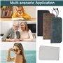 TNOMSNO Etui Lunettes, 3 Pièces Etui Lunettes Souple Boîte à Lunettes en Cuir PU, Rangement Lunettes avec Chiffon en Microfibre 