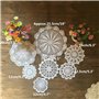 MINDPLUS Lot de 14 Napperons en Crochet à la Main Napperons en Dentelle au Crochet en Coton Napperon de Table 10 à 25 cm Rond Bl