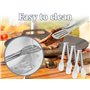 Abiyou Pince à Salade Inox, 6PCS Pinces de Service, Pinces Cuisine Envoyer 2 Pinceaux de Cuisson, Pinces de Cuisine en Acier Ino
