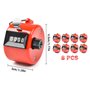 Hitopin Compteur Manuel Mécanique, 8PCS Compteur à Cliquer 4 Chiffres, Compteur Manuel en Métal, Clicker pour Compter, pour Spor