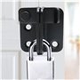 Loquet Porte Cadenas,Noir Porte à Pêne Petite Antivol Loquet Acier Inoxydable Cadenas Moraillon Loquet Serrure Portillon Exterie