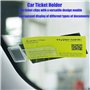 Clip de Ticket de Pare-Brise,12 Pcs Clip de Ticket de Parking Clip de Ticket Auto-Adhésif de Permis de Pare-Brise Clear Frame Ho