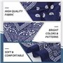 HOMIKLSA Foulard carré,Bandanas pour Hommes et Femmes, Pack de 12 Foulards Paisley, Bandanas Style Cowboy pour Mode et Accessoir