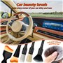 Pinceau Detailing Auto, 9 PCS Kit Nettoyage Voiture, Pinceau Nettoyage Voiture pour La Voiture Moto Cuir, Tableau de Bord, Intér