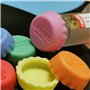 Bouchons de en Bière Silicone Vin Bouteilles Champagne Botellas Capsules Forme Hat Réutilisables Pet