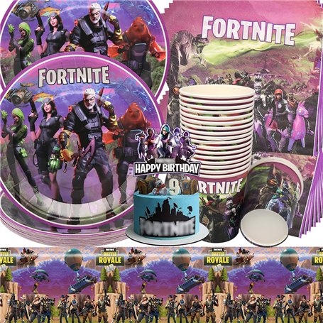 Vaisselle de Fête Anniversaire Jeu Vidéo