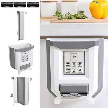 WOKICOR Poubelle Suspendue Pliable