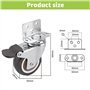 Set de 4 roulettes pour meubles 50 mm – avec frein – capacité de charge de 120 kg – roulette charge lourde – 360° pivotant roue 