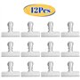 Cozy Inviting 12 Pièces Pince Metallique, 78mm Pince Sachet Acier Inoxydable Clips Métallique Argenté, Clips De Fixation Pinces 