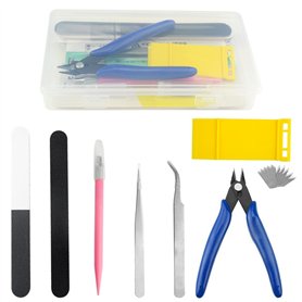 WMYCONGCONG 17 pièces Kit d'outils pour maquettes Gundam Set d'outils de construction pour le modélisme de base