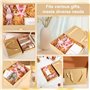 Boîte Cadeau avec Couvercle - Boîte Cadeau Vide en Papier Kraft avec Ruban - Emballage Cadeau pour Mariage et Anniversaire, pour