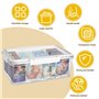 Boîte Rangement Cartes – Boîte Carteikarten Transparente avec Couvercle & Poignée – Rangement Cartes à Collectionner pour Bureau