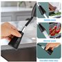 Mitigeur Cuisine Extractible 60 cm avec 2 Types de Jet & Rotation 360° - Robinet Evier Noir Mat en Acier Inox - Robinet Cuisine 
